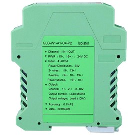 DC Signal Conditioner, DC 24 V D Current Signal Isolator Transmitter 4-20 mm PLC Detection Signal Conditioner (1 in 1 Out, 4-20 mA to 0-10 V)