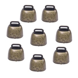8PCS Cow & Dog Bell,Cowbells for Sporting Events,Desk Bel l,Goat Collars with Bells,B ell for Crafts and Dog Collar & Horses,Small Bells That Ring,Fishing Bell,Door Chimes