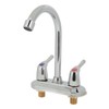 Sink Faucet 2 Handle 2 Holes Deck Plate Design Hot