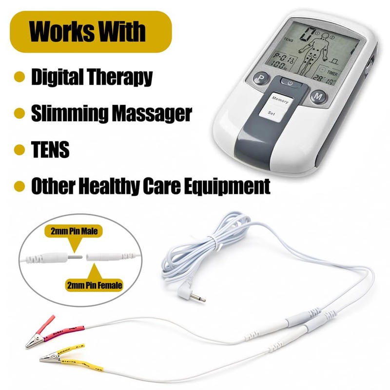 TENS Unit Alligator Clips Cable: 20pcs BesCable TENS Lead Wires