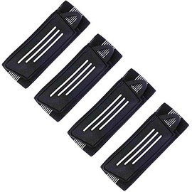 Kasteco 4 Pack Elastic Bike Bicycle Ankle Leg Riding Puttee Cycling Safety Bind Pant Bands Clip Strap Belt Fully Adjustable for Cycling, Jogging, Camping