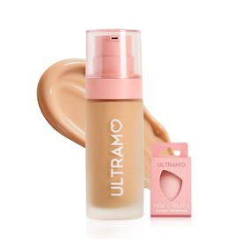ULTRAMO Base de Maquillaje con FPS15 PA++, Cobertura Natural, Acabado Mate, 6 Colores Disponibles, Incluye una Esponja de Maquillaje Color Aleatorio