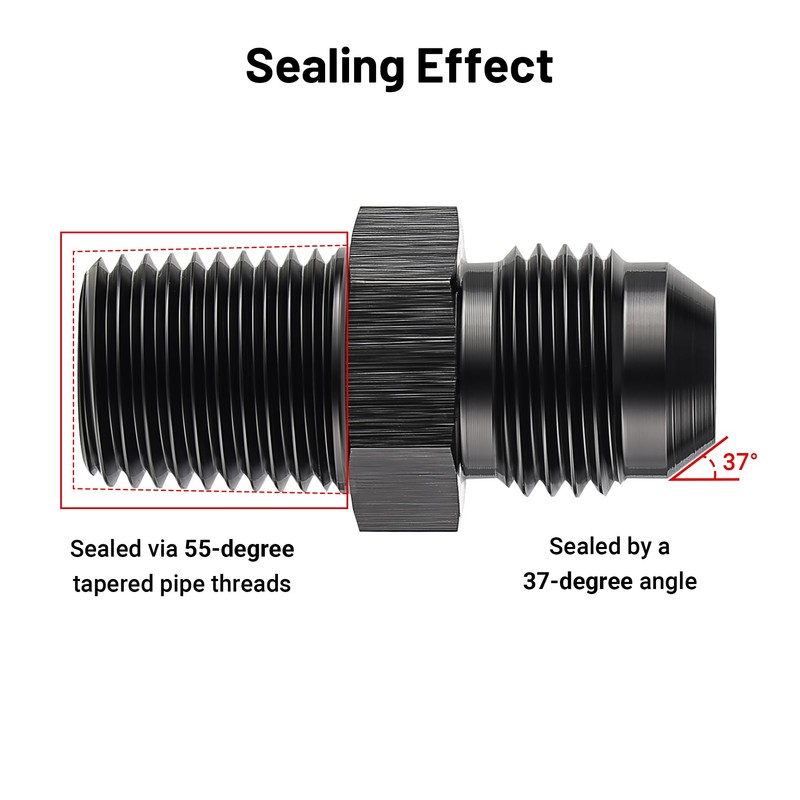 EVIL ENERGY 6AN to 1/4 BSPT Pipe Fitting Adapter Aluminum