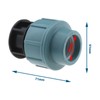 OTOTEC 2Pcs PE Water Pipe Stop End Compression Fitting PE
