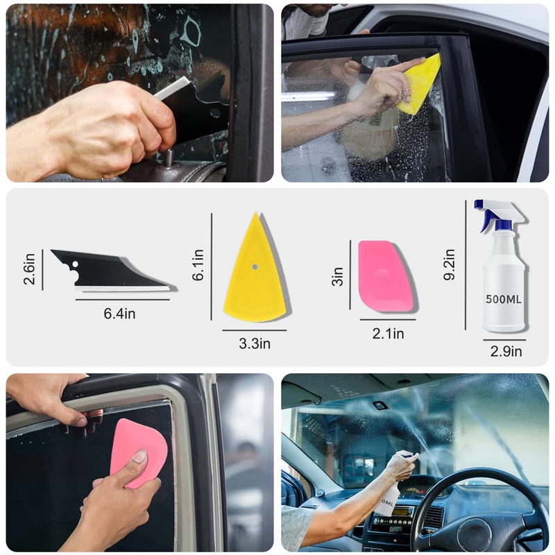 YXGOOD 9 Pcs Vehicle Car Window Tint Application Tools Kit