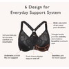 DotVol Women's Bra Full Cup Unpadded Underwired Bra Floral Lace