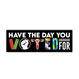 BAVAHA [10"x3"/3pcs] Have The Day You Voted for Bumper Sticker Anti Felon President Liberal Activist Bumper Sticker Anti Capitalist Christian Nationalism Bumper Sticker Vinyl Decal for Car Truck