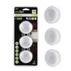 Ecolight Battery-Operated 3-Pack Tap Pucks - 30,000 Hours Lamp Life