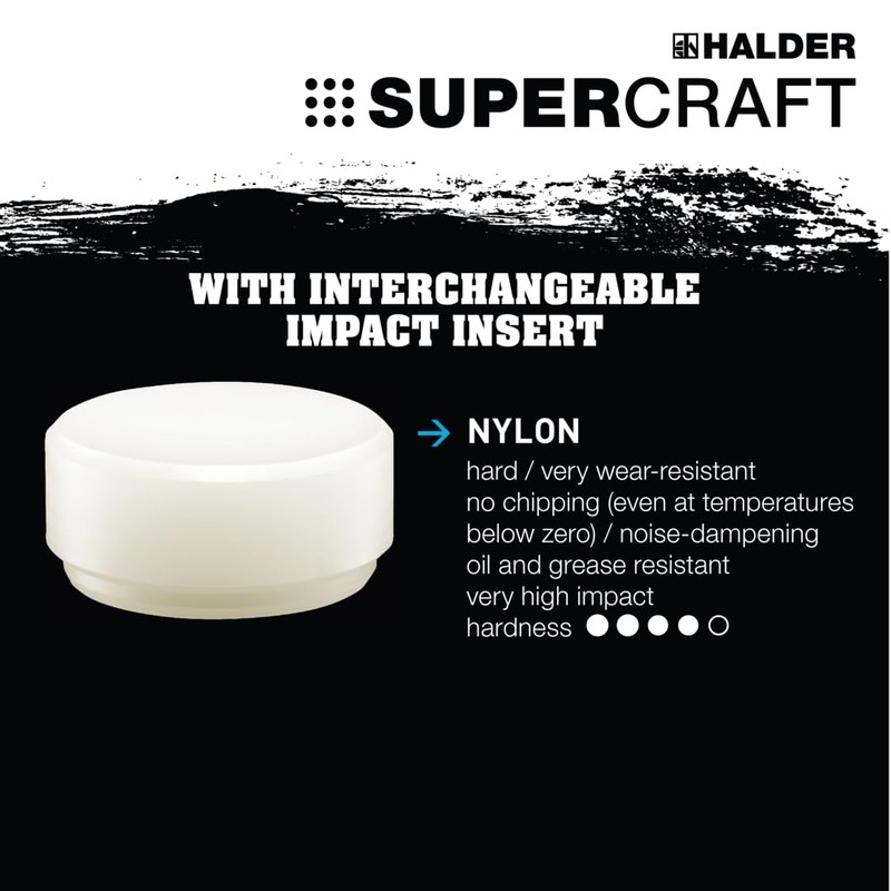 Halder to Super Craft Drop Hammer with Nylon Insert (White)