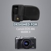 MegaGear Leather Camera Case, Black, for Canon EOS M6 Mark