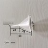 Mini Clear Polyethylene Funnel Kit - 10 Pcs Narrow Neck