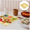 ULTECHNOVO 1Pc Divided Stainless Steel Food Plate Multi Compartment Barbecue