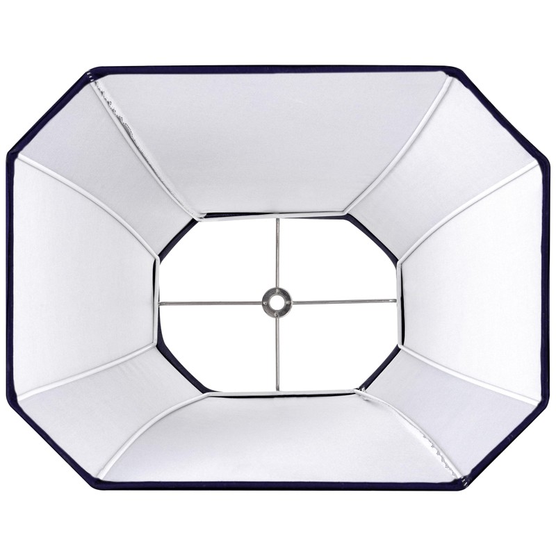 GO&SO Rectangular Blue Lamp Shades Square Cut Corner, 8x14x11 Inch