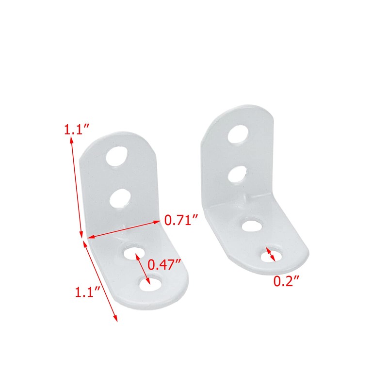 Coshar 20pcs Iron L Bracket Joint Right Angle Bracket Heavy