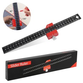 Combination Square Set, Marking Gauge 300 mm, Scribing Tool of 45°, 90° Stop Ruler for Marking, Made of Metal with Ruler Stop, Carpenter's Square for Woodworking, DIY, Crafts