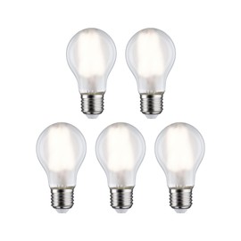 Paulmann 29091 Filament 230 V LED Bulb E27 Pack of 5 5 x 7 W 5 x 806 lm 60 mm Matt Glass 4000 K