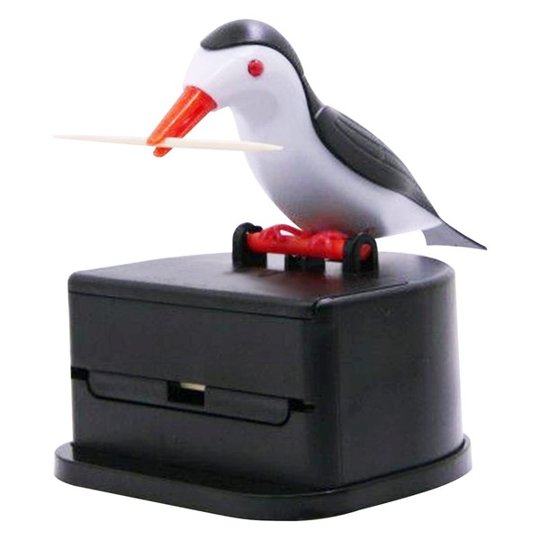 Jucaifu Little bird toothpick dispenser, creative push-type toothpick bird dispenser,