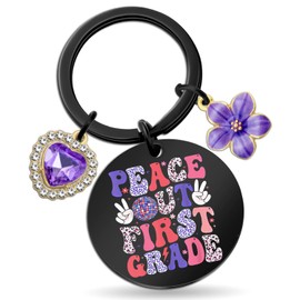Back to School Gifts Welcome First Day of School Supplies Gifts for Students Bulk Peace Out First Grade Back to School Keychain Stuff Party Favors for Teacher