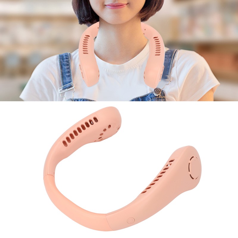 Portable Neck Fan 3 Speeds Adjustable Low Noise Rechargeable Hands