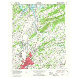 YellowMaps Maryville TN topo map, 1:24000 Scale, 7.5 X 7.5 Minute, Historical, 1953, Updated 1966, 27.5 x 22 in - Polypropylene