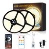 Yeewhale COB LED Strip Lights 100ft,3000K DC 24V Dimmable Warm