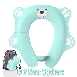 SKYROKU Foldable Kids Toilet Seat – Portable & Anti-Slip Travel Potty Training Seat for Toddlers,Safety material Baby Toilet Seat, Easy Clean & Compact for Home, Daycare, Grandparents House (Ages 2-6)