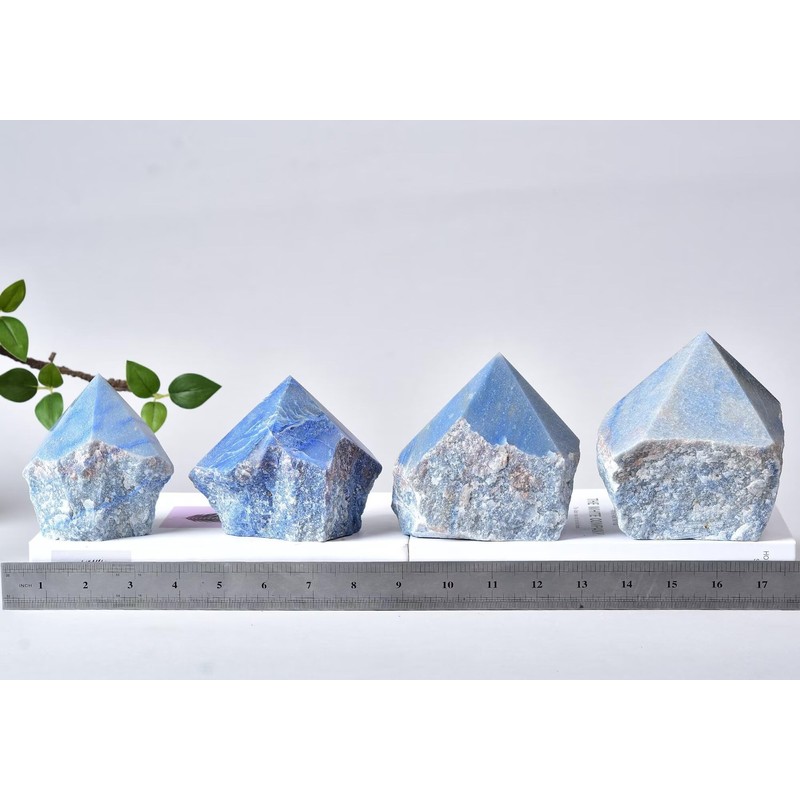 Natural Blue Aventurine Crystal Wand Irregular Quartz Column 2.2-2.8 Lbs