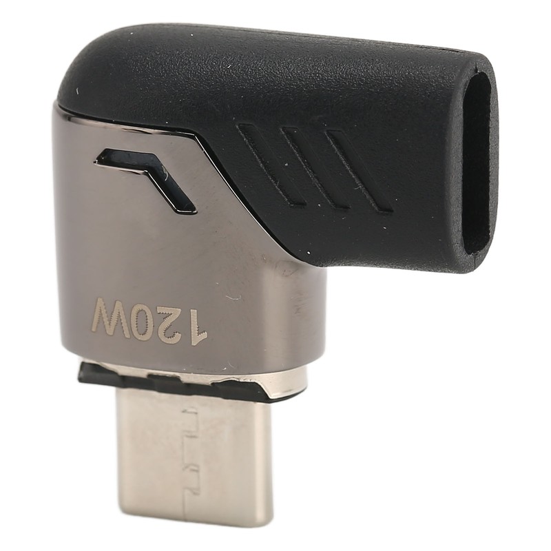 USB C Magnetic Adapter Right Angle with Light PD 120W