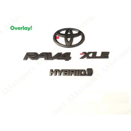 Toyota OEM 4PCS SET 2019-2023 TOYOTA RAV4 HYBRID XLE BLACKOUT EMBLEM OVERLAY KIT GEN