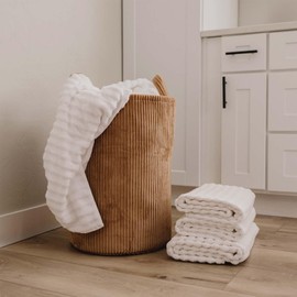 Putska Laundry Basket Hamper – Blanket Basket for organizing, Décor and Toys, Clothes Hamper – Perfect for Baby and Kids Room, Nursery, Bedroom, Bathroom, Living Room – Extra large, Brown