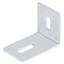 Fanmao 10 Pcs 3-1/8"L x 2" H x 2" W Aluminum Slotted L Angle Mounting Bracket, Heavy Duty Corner Brace, 5/32" Thick