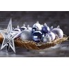Brubaker, 50-Piece Christmas Baubles Set With Tree Topper - Artificial