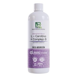 KEMED  Extracto de Hoja de Olivo con L-Carnitina  Complejo B  Suplemento Lquido de Alta Absorcin  Frmula Liposomal 480ml  32 Dosis  Nano Nutrition by 