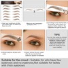 Yesallwas 4 Sheets 36 Pairs 4D Hair-like Brown Eyebrow Tattoo