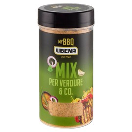 UBENA MyBBQ, Mix per Verdure & Co, Insaporitore con Sale Marino, Condimento di Erbe e Spezie, Indicato per Piatti Vegani, Vegetariani, Verdure, Funghi, Tofu e Formaggio Grigliato, Formato 120 gr