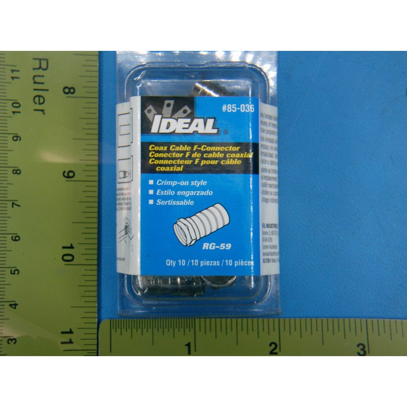 IDEAL 20 pcs RG-59 , Coax Cable F-Connector, IDEAL, 85-036,