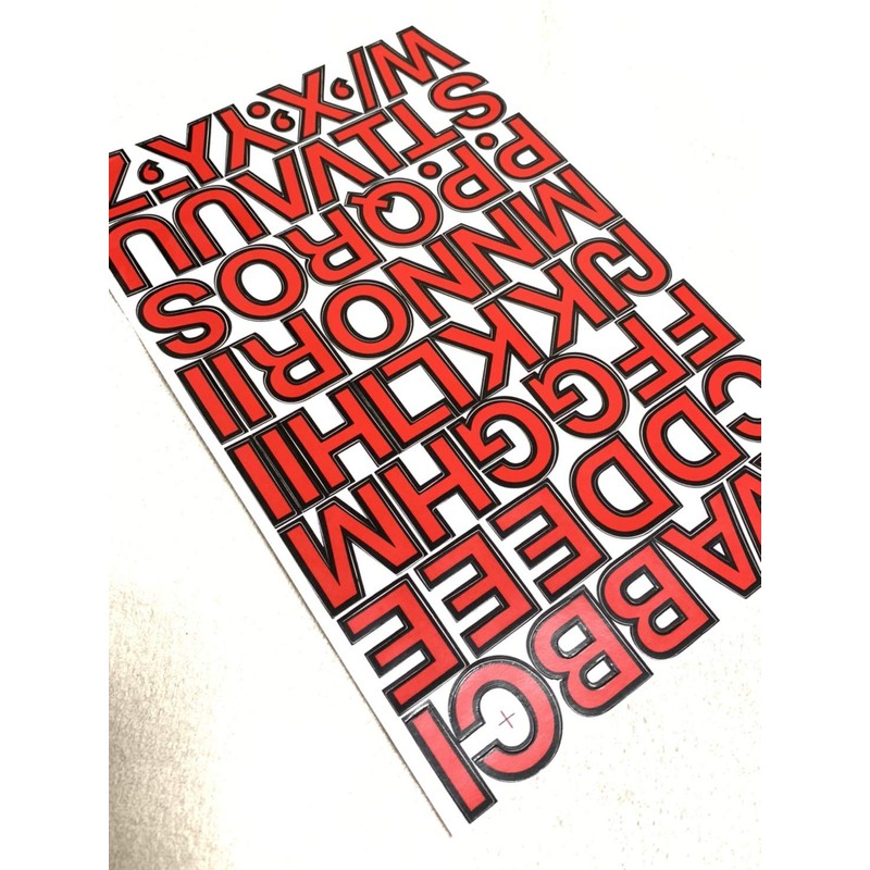 XIAXIN Waterproof PVC Alphabet Sticker Set Weatherproof Waterproof Roman Characters