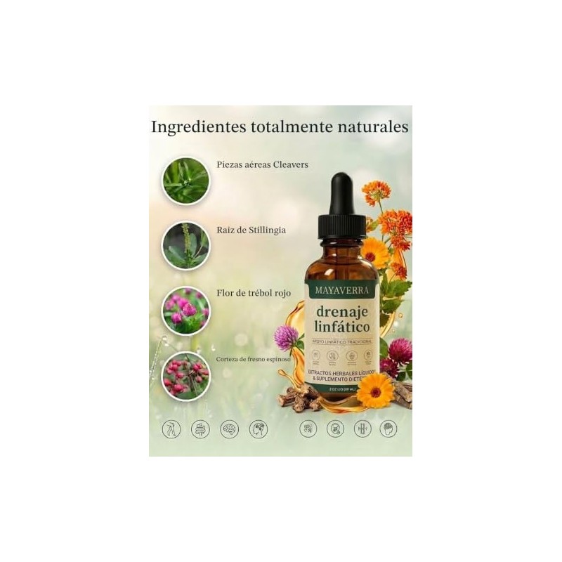 Mayaverra Drenaje Linfático, Mayaverra Gotas Drenaje Linfático-Gotas Naturales，2 Bottle