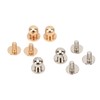 200 Set Chicago Screws 0.3x0.2in Pure Copper Glossy Durable Round