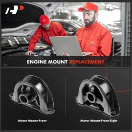 A-Premium 2PCS Front and Front Right Engine Motor Mount Set Compatible with Honda CR-V 1998-2001, Civic 1999-2000 & Acura Integra 1994-2001, Manual Transmission