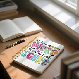 Nihilform Positivity - Driven Student Notebook - 8.3x5.5 Test Score Encouragement Journal Colorful School Motif Notebook Student Encouragement Spiral Journal Gifts For Students