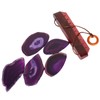 mookaitedecor Purple Agate Slices Wind Chimes for Home Garden Decoration