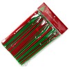 Chef Craft Select Plastic Flexible Christmas Straws, 8 inch 100