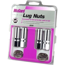 McGard 63002 Chrome Racing 1.365" Shank Style Lug Nut Set (M12 x 1.5 Thread Size) - Set of 4