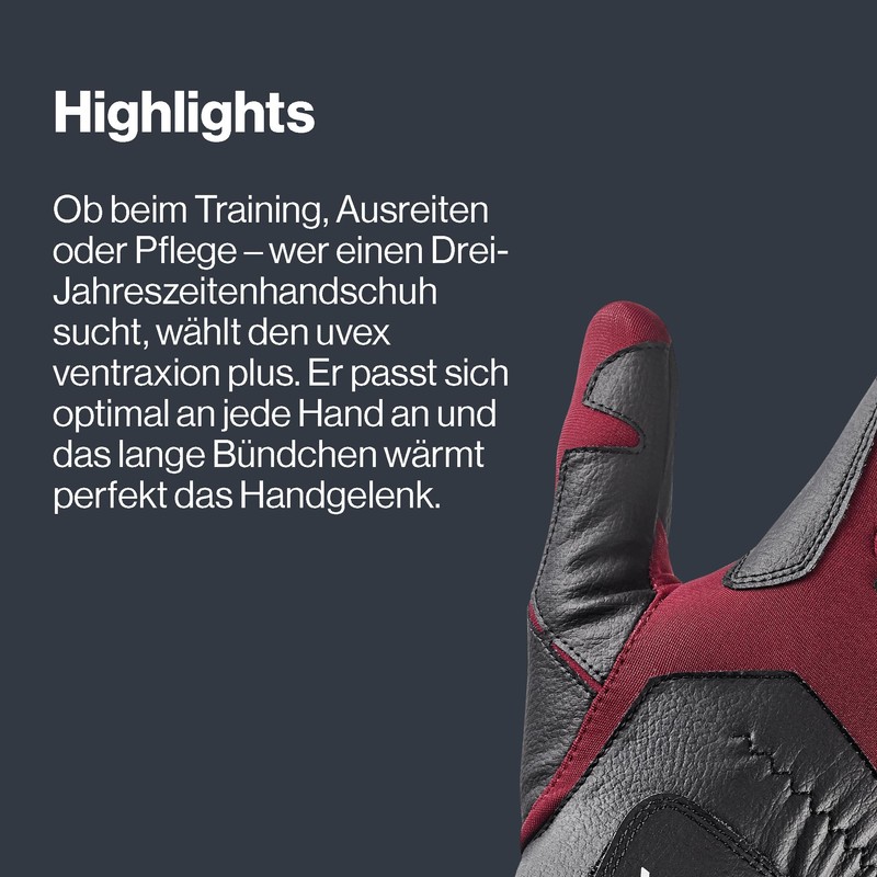 Uvex ventraxion Plus - Flexible Riding Gloves for Men and