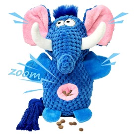 Dog Toys Puppy Toys Cute Pet Toys Squeaky Elephant Dog Toy with Crinkle Paper Plush Dog Stuffed Animals Chew Toy with Cotton Rope Dog Toys to Keep Them Busy for Small Medium Large Dogs (Blue)