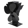 4 Blade Heat Powered Stove Fan Silent Eco Friendly Aluminium