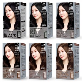 Flower Boy 꽃을든남자 먹물 헤어칼라 6종 대용량 200g 3개 [N6(자연갈색) 3개] Flower Man Ink Hair Color 6 Types Large Size 200g 3 Packs [N6 (Natural Brown) 3 Packs]