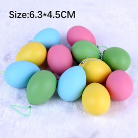 Onlvmyur Hanging Easter Eggs Plastic Eggs 20pcs Easter Eggs Decoration DIY Colorful Easter Egg with 2 Brushes 1 Palette 6 Colors for School Home Office Party