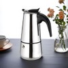A2ZWORLD Stainless Steel Espresso Maker with Heat Resistant Handle Suitable
